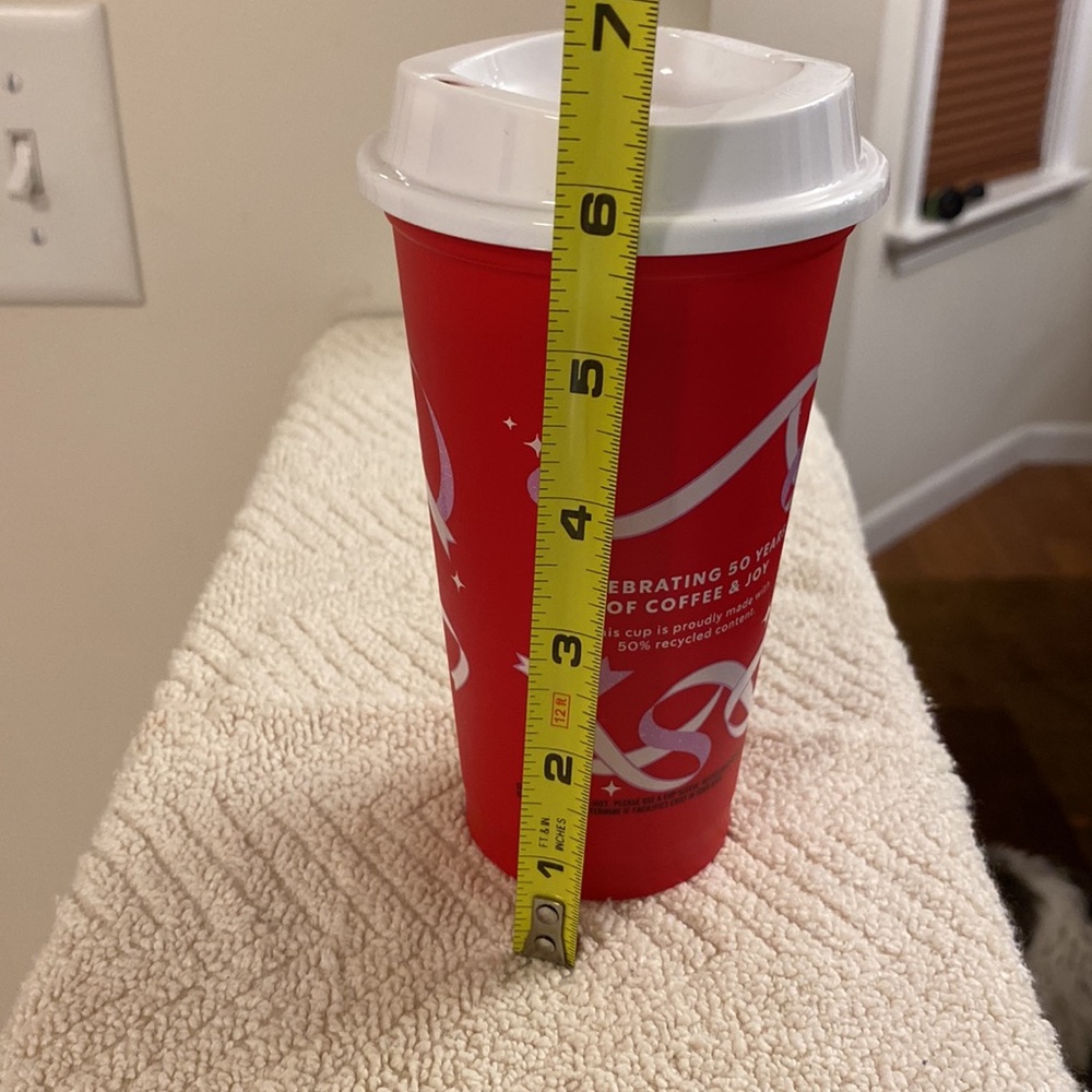 Starbucks 2021 Red Holiday 50 Years of Coffee & Joy Reusable Cup Size 16 oz - Picture 11 of 12
